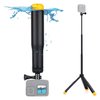GEPULY 4-in-1 Floating Hand Grip Tripod Underwater Waterproof Selfie Stick Extendable Monopod for GoPro Hero 12 11 10 9 8 7 6 5 4,Insta360,Used as a Floating Tripod,Hand Grip,Selfie Stick,Tripod Stand
