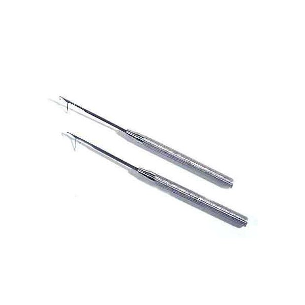 2 PCS Micro Rings Links Stainless Steel Pulling Hook Needle For I Tip Stick Feather Bonded Hair Extensions