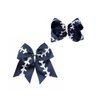 Girls Cheerleader Jumbo Bow Ponytail Holder Hairbow Girl Teen Hair Accessories JB81 (Hair Clip-Navy Blue)