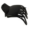 Parcelona French Paw Black Wide Covered Spring Side Slide In Jaw Yoga Hair Claw Clip