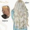 Sunny Tape in Hair Extensions Blonde Human Hair Tape in Extensions Colorful Platinum Blonde Human Hair Extensions Tape ins Platinum Blonde Long Hair 50g 20pcs 24inch