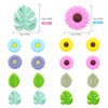16Pcs Knitting Needle Stoppers, Cute Leaf Daisy Sun Flower Knitting Silicone Stoppers, Needle Minder, Knitting Needle Point Protectors for Knitting Crochet Hand DIY Supplies Accessories