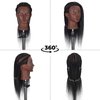 Opini 18" Mannequin Head Human Hair with 100% Real Hair Hairdresser Cosmetology Mannequin Doll Head for Practice Braiding Hairstyling with Free Table Clamp Stand (18 Inch)