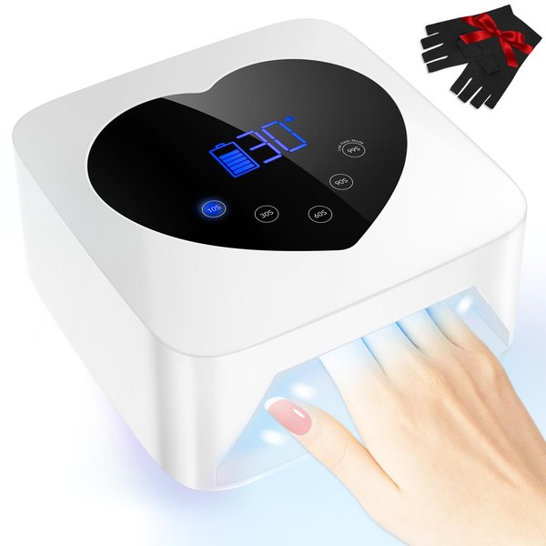 ANBEISTEE UV LED Nail Lamp, 72W Cordless Nail Lamp Professional Curing Lamp for Gel Nails with 5 Timer Setting, Professional Quick Dry Curing Lamp with Touch Screen Auto Sensor