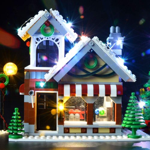 BRIKSMAX Winter Toy Shop Led Lighting Kit- Compatible with Lego 10249 Building Blocks Model- Not Include The Lego Set