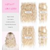 KGBFASS Clip In Hair Extensions 4piece Synthetic Short Wavy Hair Extensions 12inch Ash Blonde Soft Hairpieces For Women And Girls Hair Extensions- 120g, 15#