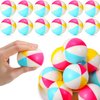 Jerify 24 Pcs Mini Beach Stress Balls 2.5 Inch Foam PU Relief Stress Ball Mini Rainbow Blow Up Beach Balls Toys for Girls Boys Birthday Beach Hawaiian Party Favors Summer Pool Games (Mix Color)
