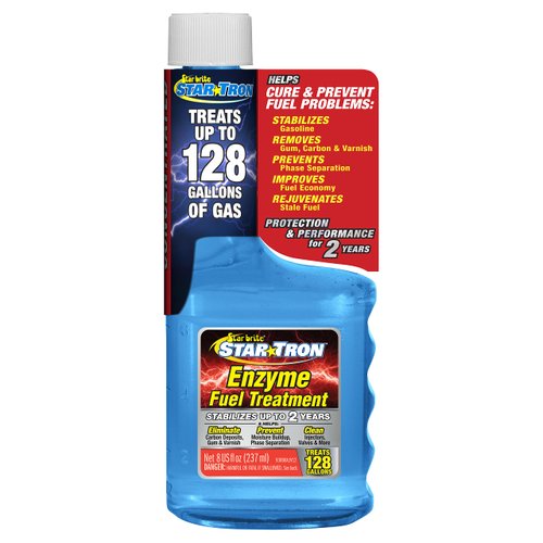 STAR BRITE Star Tron Enzyme Fuel Treatment - Concentrated Formula 8 Ounce - Treats 128 Gallons - Fuel Stabilizer & Treatment, Gasoline Stabilizer, Star Tron Marine Enzyme Fuel Treatment (093008SS)