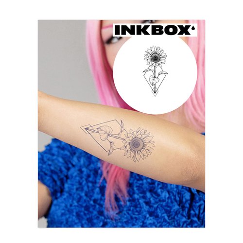 Inkbox Temporary Tattoos, Semi-Permanent Tattoo, One Premium Easy Long Lasting, Water-Resistant Temp Tattoo with For Now Ink - Lasts 1-2 Weeks, Bright Light, 6 x 3 in