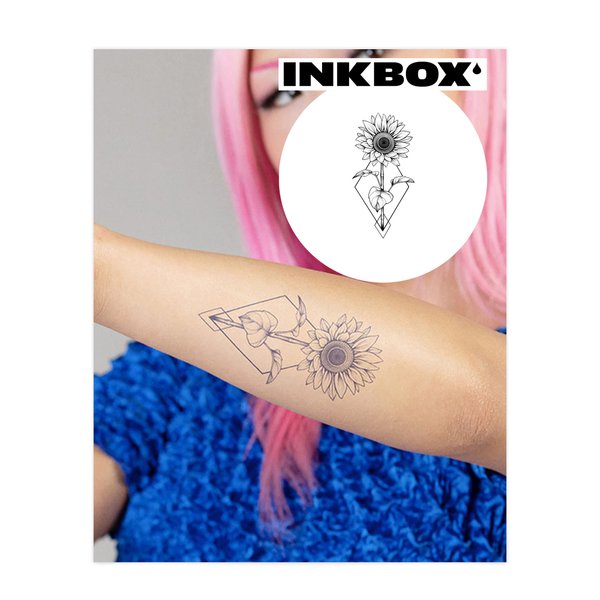 Inkbox Temporary Tattoos, Semi-Permanent Tattoo, One Premium Easy Long Lasting, Water-Resistant Temp Tattoo with For Now Ink - Lasts 1-2 Weeks, Bright Light, 6 x 3 in