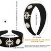 Sinalty Black Baroque Wide Headbands Evil Eyes Hairbands Jeweled Rhinestones Hair Band Prom Headpieces for Women (Unique)