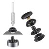 72 Pieces (18Sets) Snap Fastener Kit Tool 15MM Snap Button kit Snaps for Leather Leather Snaps and Fasteners Kit for High-Grade Metal Material Snaps for Bag, Jeans, Clothes, Fabric (Black)