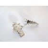 Generic 2 extra tiny small silver maple leaf metal alligator hair clip for fine thin