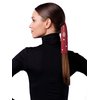 4 Pcs Leather Hair Wrap Motorcycle Ponytail Hair Wrap Pu Hair Wrap Thick Ponytail Holder Braided Hair Tie Motorcycle Hair Accessories for Women (Black, Brown, Red, Pink, 6 Inch)