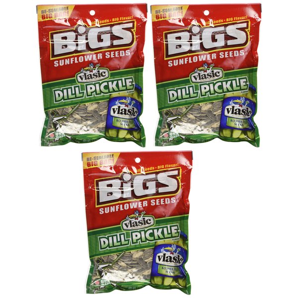 BIGS Vlasic Dill Pickle Sunflower Seeds, 5.35-ounce Bags (Pack of 3)