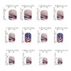 July 4 Press on Nails Short Square Artificial Acrylic Nails USA Flag Pattern False Nails Stripe Design Fake Nails Full Cover Glossy Coffin Nails Holiday Nails Glue on Nails for Women Independence Day