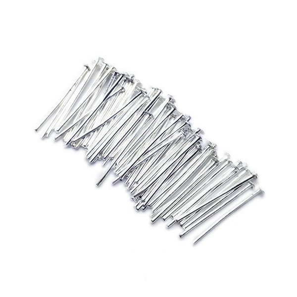 Beading Station 400pcs Silver Plated Head Pins 3/4" 21GA ~Jewelry Findings~