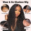 Nadula Bye Bye Knots Glueless Wig 7x5 Invisible Knots HD Lace Front Wigs Human Hair 12A Water Wave Pre Cut Lace Wig Pre-Plucked for Women 180% Density 18 inch