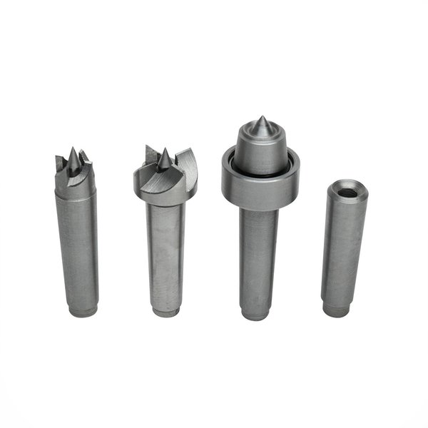 PSI Woodworking LCENT4 Wood Lathe Drive Center 4pc Set, 2MT Mount
