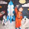 KatchOn, Huge Blue Rocket Balloons for Kids - 33 Inch, Pack of 1 | Spaceship Balloon, Space Themed Party Decorations | Space Balloons, Rocketship Balloons | Rocket Ship Balloon for Rocket Ship Decor