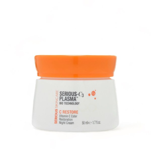 Serious Skincare - Serious-C3 Plasma Vitamin C Restore - Restoration Night Cream for Deep Hydration - Hydrolyzed Collagen - Hydrating Moisture for Face and Neck - 1.7 oz.