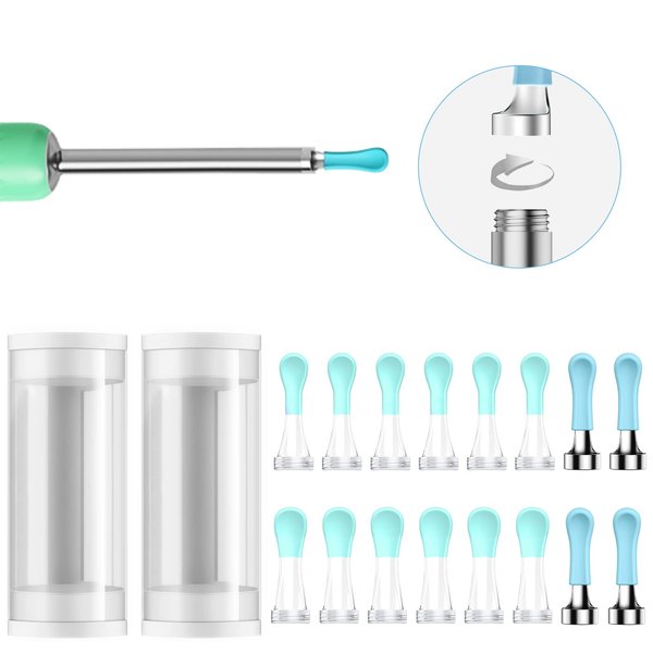 Bebird Ear Cleaner Replacement Tips, 16 Pieces Waterproof Silicone Ear Spoon for Ear Wax Removal Endoscope, BEBIRD Original Ear Cleaner Tips for R1/R3/W3