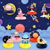 Fontien 9 pcs Space Theme Party Honeycomb Centerpieces, Space Astronaut Honeycomb Centerpieces Outer Space Party Decorations,Birthday Party Table Toppers，Rocket Astronaut Solar System Party Supplies