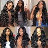 AUOCATTAIL Glueless Wigs Human Hair Pre Plucked Pre Cut 150% 13x4 Hd Transparent Lace Front Wigs With Baby Hair 28 Inch Body Wave Human Hair For Black Women