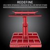 GLOBACT Multifunctional RC Car Stand RC Work Stand RC Repair Stand 360° Switch Rotation 5 Levels Height Lift or Lower with Screw Base for 1/8 1/10 1/12 1/16 1/18 RC Car Truck Crawler (Red)