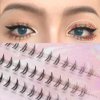 Bottom Lash Clusters Crescent Shape DIY Eyelash Extension 90Pcs Lower Individual Lash Clusters Clear Band Wispy Natural Clusters(7mm) Matched Thin to Thick Lash Clusters Natural Eye Makeup Effect