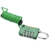PATIKIL 1 Pack 4 Digit Combination Lock, Helmet Padlock Cable Lock Gym Locker Lock with 3.28Ft Flexible Security Steel Lock Wire for Bike Locker Travel Luggage, Green