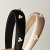 Cuizhiyu Satin Headbands for Women Black Headbands With Pearls Non slip Hairbands Fashion Headbands for Girls Hair Accessories Pack of 2