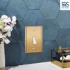Rio Salto Metal Gold Toggle Light Switch Cover Wall Plate Single Toggle Switch Wallplate Decorative Gold 1 Gang Wall Switch Plate Covers Hardware Included Brushed Brass - Standard Size