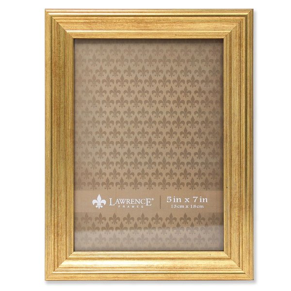 Lawrence Frames Sutter Burnished Picture Frame, 5 by 7-Inch, Gold