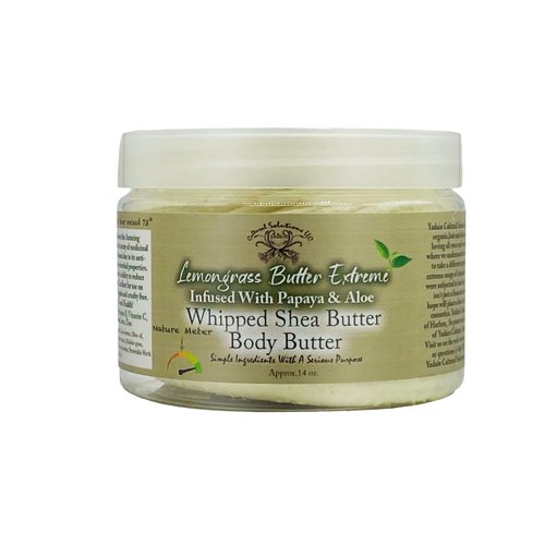 Yadain Lemongrass Extreme Body Butter | Whipped Shea Butter for Face and Body Moisturizing Natural Body Butter for Skin Detox, Cruelty-Free, 12oz