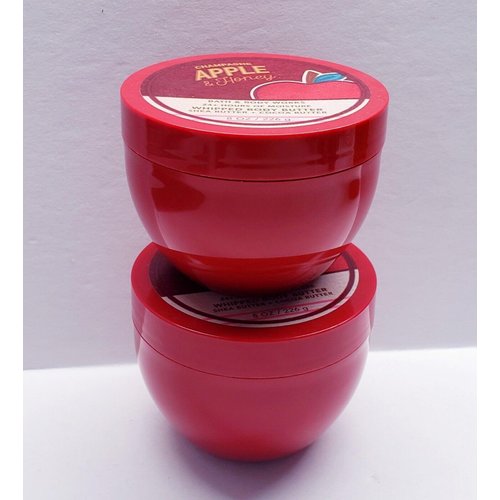 2 CHAMPAGNE APPLE & HONEY Whipped bath Body Butter 8 oz