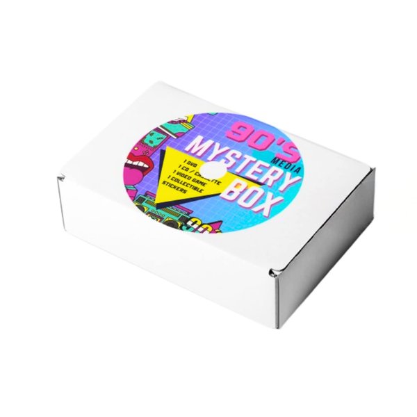 90s 80s Y2K 70s MEDIA Mystery Box Nostalgia Vintage Retro Gift Stickers Grab Bag CDs DVDs PC Cartridge Video Games for Him Her (90s)