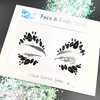 Black Face Jewels Halloween Rhinestones self Adhesive Crystal Face Gems Halloween Beauty Body Glitter Tattoo Eyebrow Face Body Jewelry (Black)