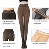 ZQFFB Fleece Lined Tights Women Leggings Black Warm Sheer Fleece Pantyhose Winter Thick Thermal Tights