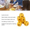 6 Sided Dice, Math Manipulatives, Number Dice 20 Pieces Polyhedral Dice Set 6 Sided Rounded Corners Plastic Dice Gaming Dice Dice Games for Table Games(Yellow)