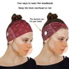 Vinyl Quote Me 4 Pieces headbands with buttons mask Boho yoga fashion Headband knotted elastic button headband for face mask nurses women masks head bands stretch wide