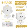 Cartoon Pet Themed Kitten Cat Balloons White Cat Aluminum Balloons Kids Party Supplies Birthday Decoration Baby Showers, 6 Pack 27'' Animal Kitty Cat Helium Mylar Foil Balloons