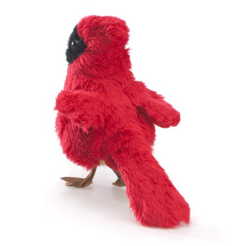Folkmanis Mini Cardinal Finger Puppet, Red, 1 EA