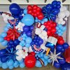 Red Blue White Balloons, 60 Pcs 12 Inches Red White Blue Balloons Set, Blue and Red Party Balloons for Boys Kids Birthday Shower Graduation Party Decorations
