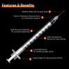 U-100 Syringes 30G 1ml/cc 5/16" (8mm) Dispensing Tools，Individually Wrapped,Pack of 100