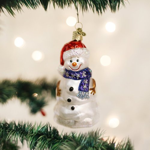 Old World Christmas Ornaments: Snowman Assortment Glass Blown Ornaments for Christmas Tree, Happy Snowman