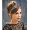 deladola Red Rhinestone Headband Beaded Hairband Prom Party Ceremony Banquet Hair Accessory for Women