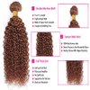 Color 30 Bundles Human Hair Brown Kinky Curly Bundles Human Hair 10 12 14 inch Double Weft Brown Bundles Human Hair Color 30 Curly Wave Bundles Brazilian Virgin Remy Hair Extensions
