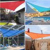 E&K Sunrise 8' x 8' x 8' Sun Shade Sail Triangle Canopy Shade Cover UV Block for Patio Backyard Garden Outdoor (Light Gray)