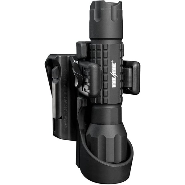 Brite Strike - BTL Quick Cam 360º- ROTO-LOC Positive Ratchet - Articulating Tactical Holster Locking Safety Strap – Fits flashlights That have a 1" diameter and 1.2" wide bezel.